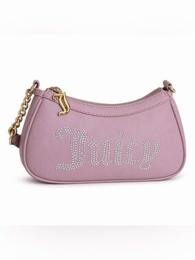 Juicy Couture Obsession Shoulder Bag Dusty Blush Pink Rhinestone Y2K NEW